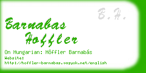 barnabas hoffler business card