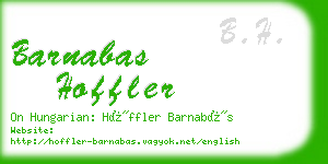 barnabas hoffler business card